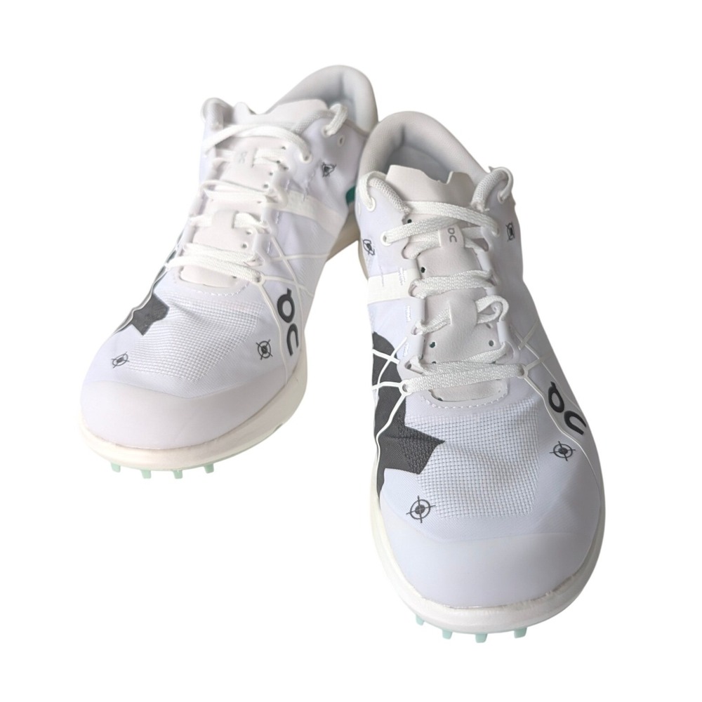 On Running Cloudspike 1500m Undyed-White Mint Womens 7 Track Racing Spikes NIB